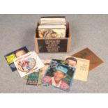 A box of LP records and box sets. Includes Nat King Cole, Bing Crosby etc.