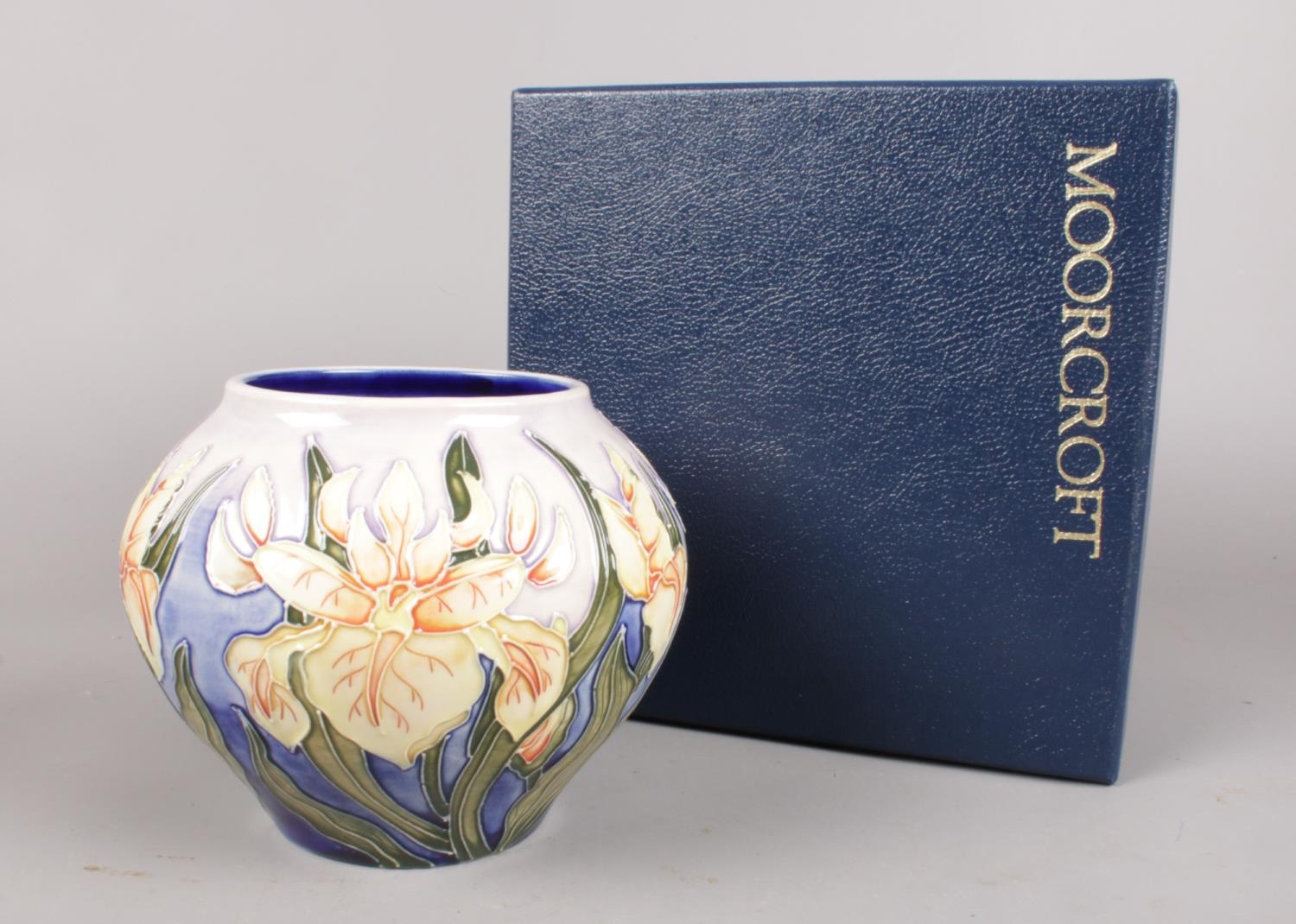 A Moorcroft 'Windrush' design vase with impressed and painted marks to base (WM), dated 2000 H:11cm,