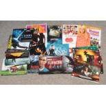 A large collection of promotional film posters.