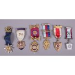 A collection of Masonic and ROAB medals. Includes silver gilt example.
