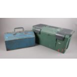 A selection of two tool boxes - comprising of a metal box with a large collection of various sized