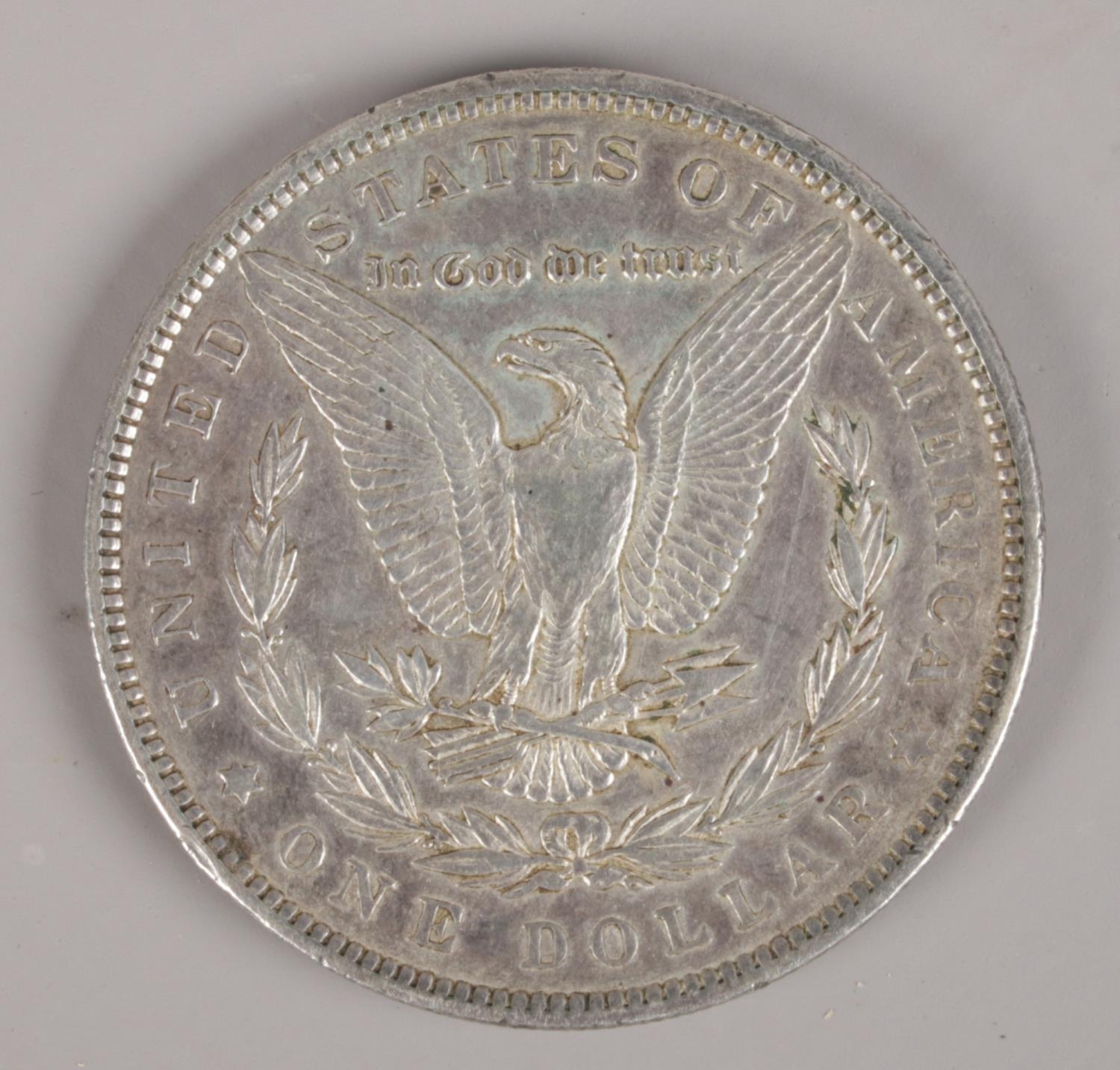 An American silver dollar, 1887.