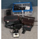 A quantity of mostly camera equipment. Including Bell & Howell filmosonic XL, Sharp Zoom 8, Kodak,