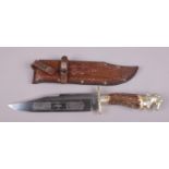 A James & Lowe commemorative United States Volunteers bowie knife. With horse head pommel. In