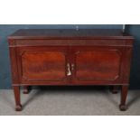 A mahogany sideboard. (Height 87cm Width 131cm Depth 56cm). Locked shut.