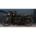 A BSA 250cc C12 Motorcycle. Registration PWV 228 complete with V5 documentation and dating