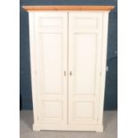 A Barker and Stonehouse modern painted two-door wardrobe . H:198cm,W:112.5cm, D:55cm. Condition