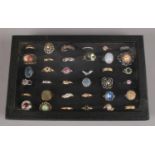 A display box of 36 dress rings.