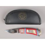A cased Franklin Mint collector's knife. Duke of Wellington, The Battle of Waterloo.