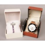 Two boxed watches - comprising of a ladies 'Lola Rose' Cape Amethyst bracelet watch & a 'L.A