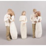 A Trio of Willow Tree Figures, including 'Our Gift - 2006', 'Cherish - 2002' and 'Promise - 2003'.