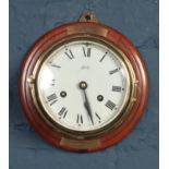 A Schatz brass cased mechanical ships clock. on wooden mount marked 'Sylvia' ' Bermuda 1965'