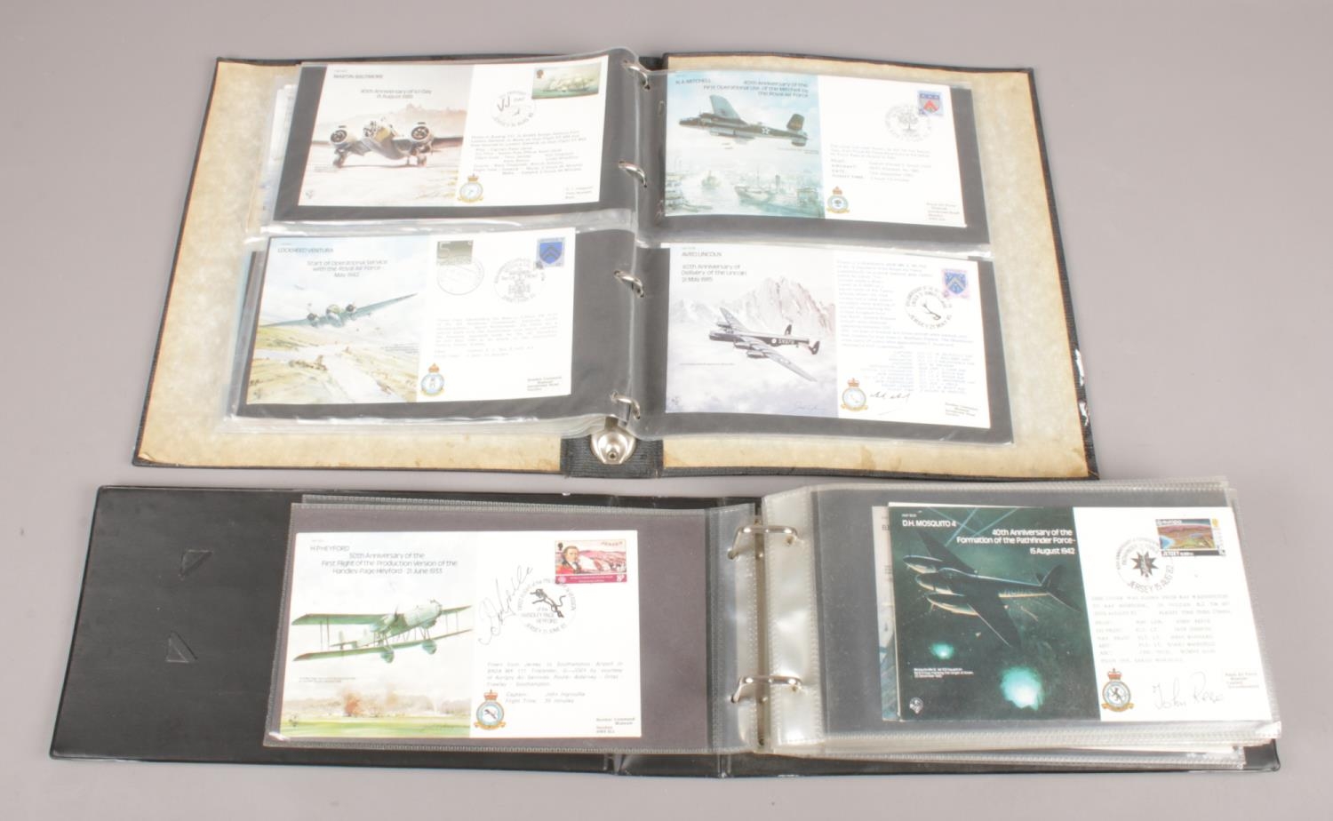 Two albums containing a vast collection of Bomber Command signed / unsigned 1st day covers. (105 - Image 2 of 2