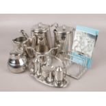 A collection of Olde Hall tea and cruet sets. To include a complete 'The Warwick' tea set together