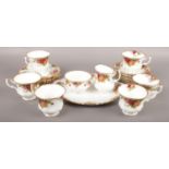 A quantity of Royal Albert in the Old Country Roses design. Including sugar bowl, cups & saucers,