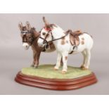 A Border Fine Arts figure of two Donkeys. 'At the Fete' No A21583. From the James Herriot Studio
