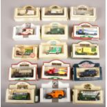 A collection of 15 Lledo die cast vehicles. 1935 Ford 3 Ton Articulated Truck (Robert Brother