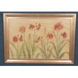 After Cheri Blum, gilt framed print depicting Poppies. (60cm x 90cm)