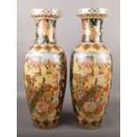 Two large decorative Chinese vases. (59 and 60cm).