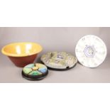 Four pieces of ceramic kitchenalia - comprising of a terracotta Pancheon, an Oriental style Lazy