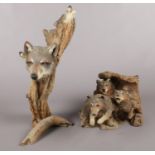 Two Walk in the Country composite figure groups of Wolves by David Meredith. Includes Running with