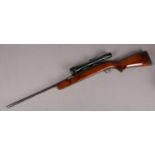 A BSA .22 calibre underlever air rifle with attached Nikko Sterling scope. (CANNOT POST THIS ITEM)
