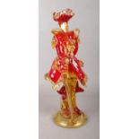 A Murano glass male figure. Mid 20th century, (38cm height)