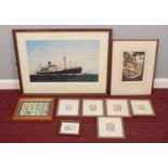 Nine framed pictures and one print. To include a signed limited edition John wood print of S.S