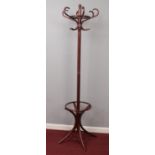 A bentwood coat/ hat stand.