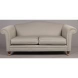 A Laura Ashley grey 3 seat sofa along with matching armchair.