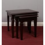 Stag Mahogany nest of three tables.