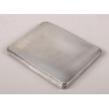 A silver cigarette case. Assayed Birmingham 1947 by Deakin & Francis Ltd.