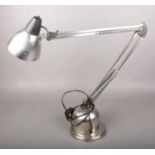 A HCF Denmark stainless steel anglepoise lamp.