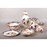 A group of Mason's 'Mandalay' ceramic's. Vase, jugs, bowls etc