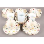 A Collection of Mostly Emma Bridgewater 'Polka Dot' Dinnerware. To Include Teacups, Saucers and