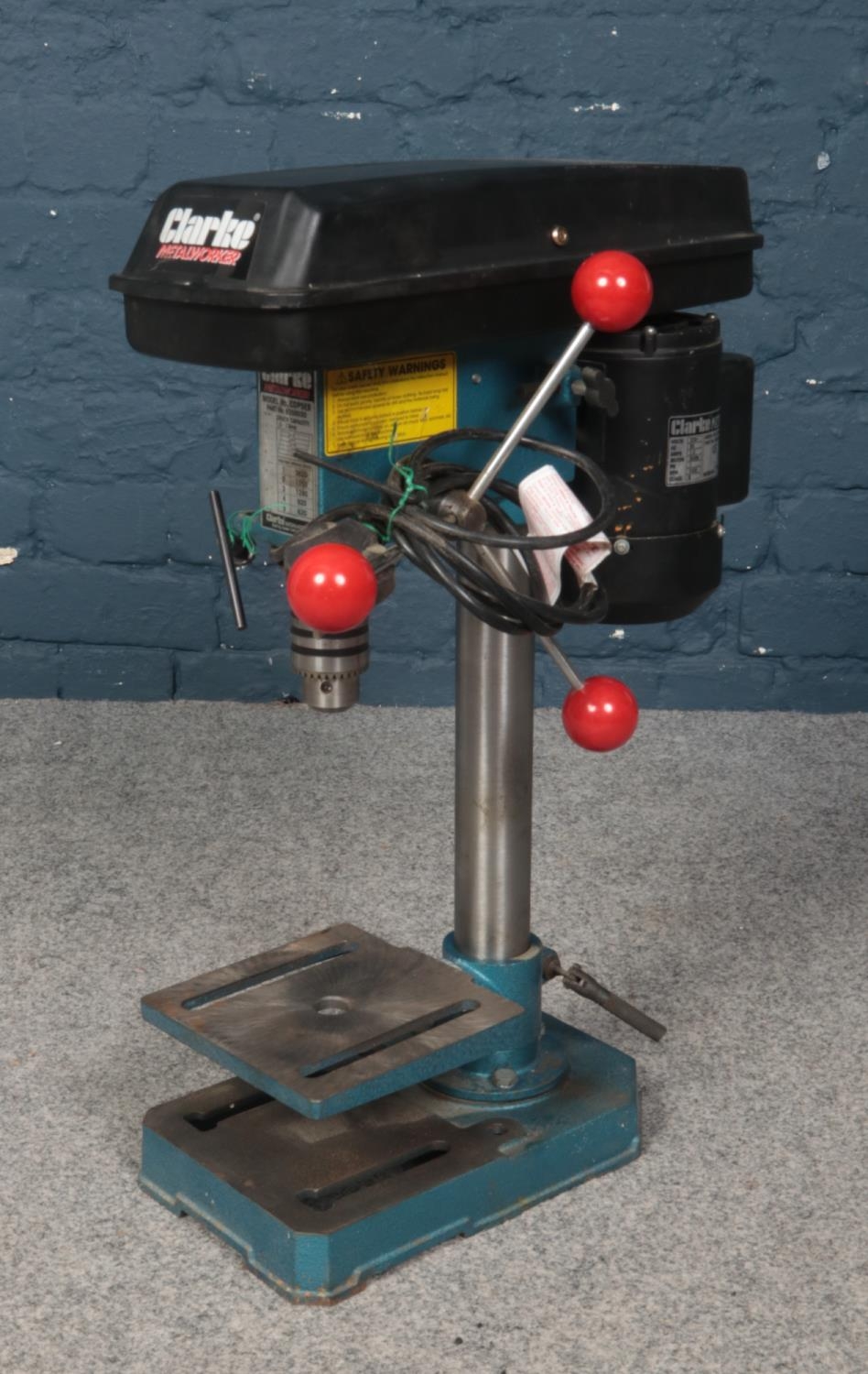 A Clarke Metalworker electric pillar drill.