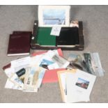 A box of maritime ephemera. Includes Cunard, QE2, Ship Register etc.
