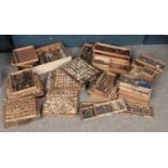A very large quantity of metal printing blocks. To include letters, decorative designs and a