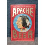 A Apache Beer Nevada advertising sign.