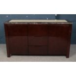 A Harveys Caesar marble top sideboard.