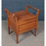 A Victorian satinwood commode. (56.5cm h 45.5cmw)