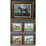 Five framed John Worsdale horse racing prints. Includes four limited editions. All signed in