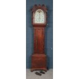 Benjamin Booth, a twin weight oak longcase clock. The painted dial with sun and moon phase.