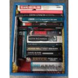 A collection of music books/biographies. Includes Keith Richards, John Lennon, David Bowie etc.