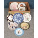 A mixed collection of Ceramic Plates. Contains examples from Wedgewood, Grindley and Davenport.