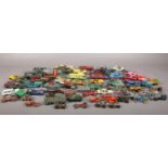 A collection of die cast vehicles. Dinky Toys Ford Capri, Corgi Classic's Bentley, Matchbox Ready