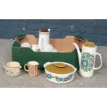 A group of miscellaneous ceramic's. J & G Meakin coffee pots & tureens, Soup bowls, Kensington Price
