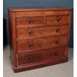 A Victorian mahogany chest of drawers. 119cm 125cm 56cm.