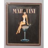 A Martini advertising board. 56cm x 45.5cm.
