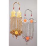 Two Indian/Sikh ceremonial wedding garlands or dress.